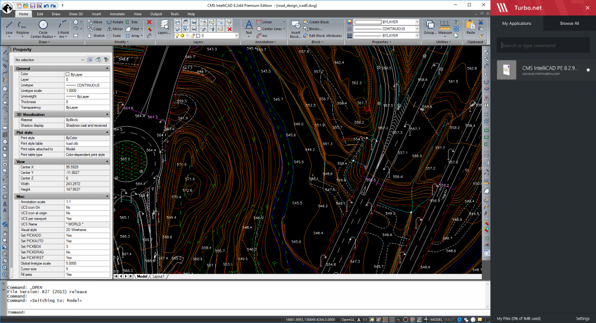 IntelliCAD Cloud User Interface